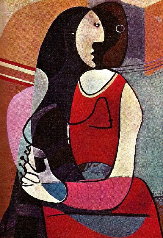 pablo picasso sittande kvinna oil painting picture